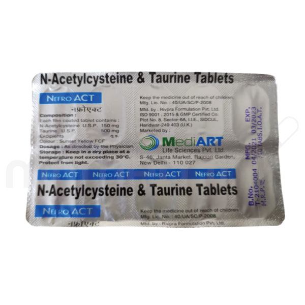 Buy Nefro Act Tablet Online Uses, Price, Dosage, Instructions, Side
